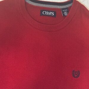 Chaps Men's Vibrant Red Crewneck Sweater